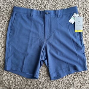 NWT $68 PGA Tour Men's 34x8" Golf Shorts Blue Peacoat UPF50 Gripper Stretched